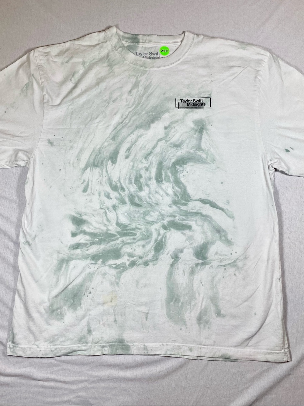 Taylor Swift Midnights 2XL long sleeve tee with track list tie-dye cotton RARE